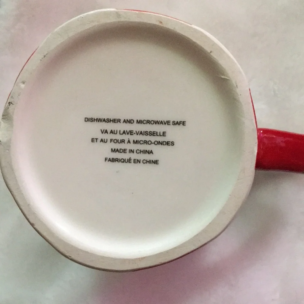 Festive Red and White Joy Mug - Picture 3 of 4